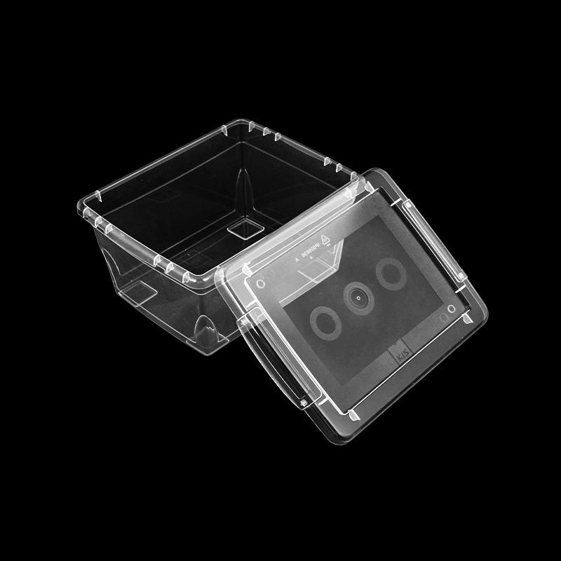 Fully transparent stackable boxes with lid storage plastic organizer for organizing